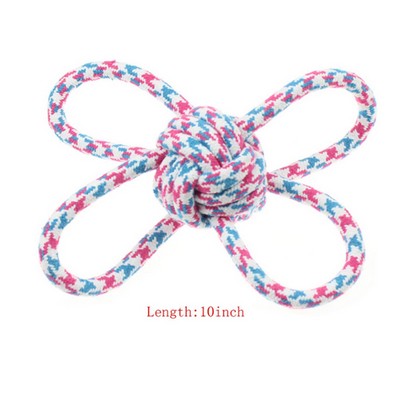 PFactory Supply Personalized Braided Bone Knotted Cotton Handmade Pet Toy