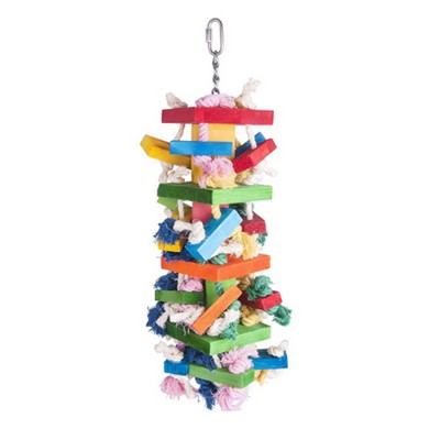 OEM Customized Parrot Toy Pure Natural Colorful Bead Cage Parrot Chewing Pet Bird Toy - Image 1