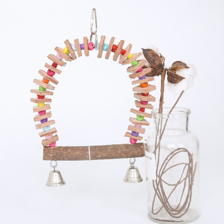 Bird Parrot Parakeet Budgie Cockatiel Cage Hammock Swing Hanging Toy - Image 1