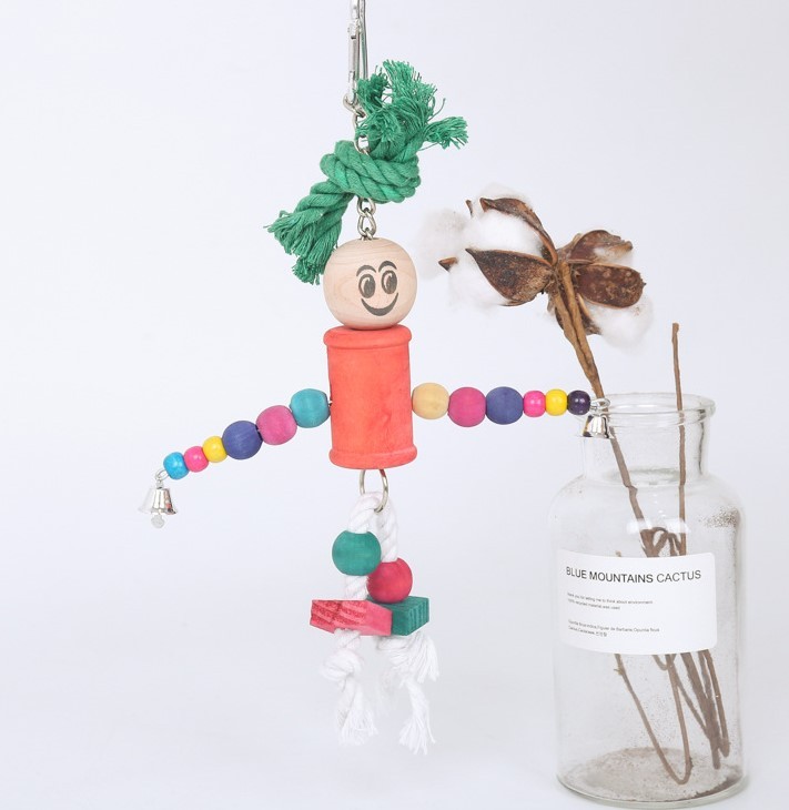 Parakeets Wooden Parrots Perches Colorful Cockatiels Conure Toy - Image 1