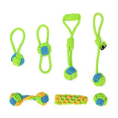Light Fresh Green Rope Pet Toys Dog In Set