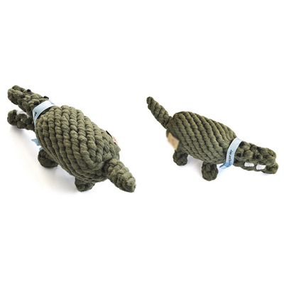 Green Crocodile Dog Toys Natural