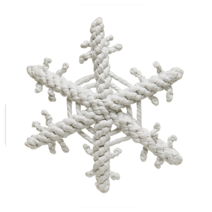 Snowflake White Dog Toys Ecofriendly - Image 1