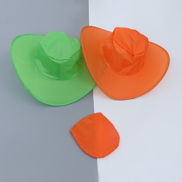 Fashion Convenient Polyester Folding Fan Hat 