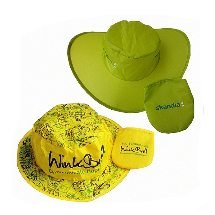 Design On Your Own Multi Color Polyester Folding Hat - Image 1