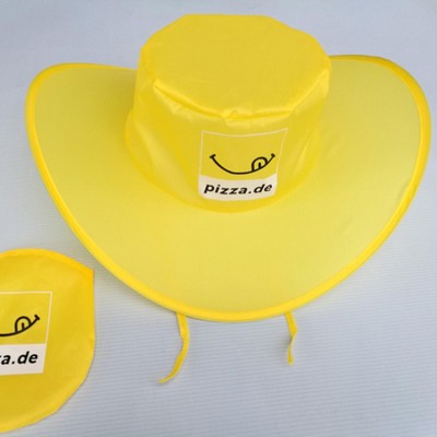 Custom Yellow Pizza Promotion Hat 