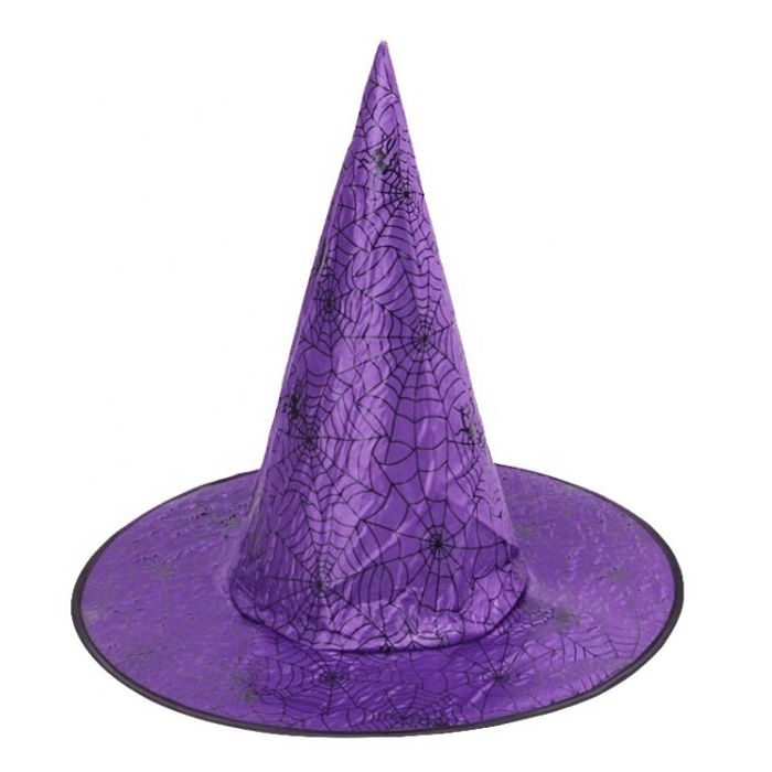 Wholesales Purple Funny Halloween Adult Party Witch Hats