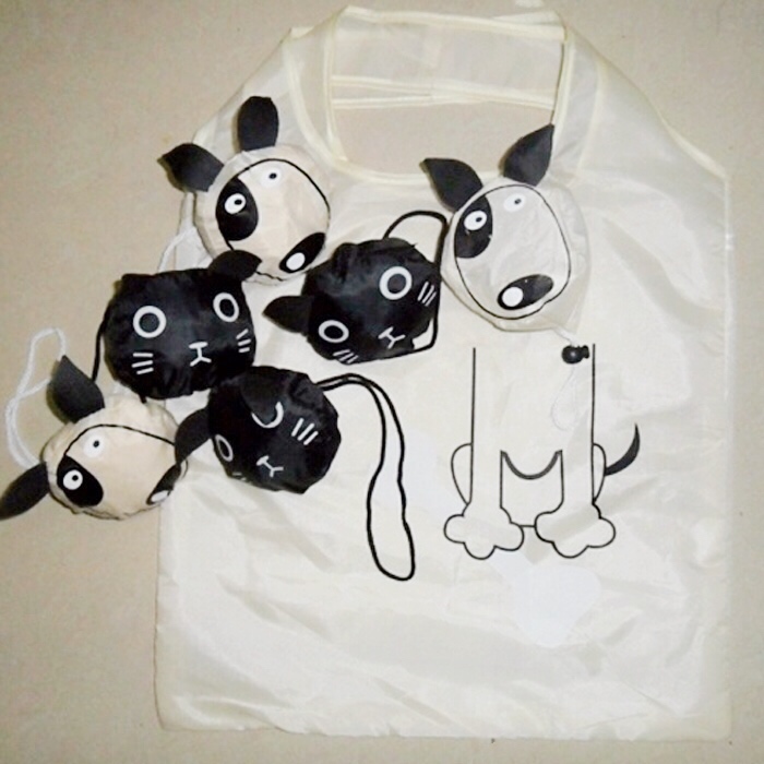 Custom Printing Foldable Reusable Waterproof 210d Dog Shape Polyester Bags For Shopping - Image 2 Custom Printing Foldable Reusable Waterproof 210d Dog Shape Polyester Bags For Shopping - Image 2