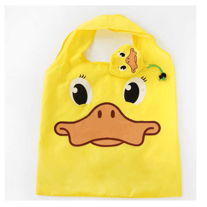 Hot Sale Lovely Colorful Duck Shape Polyester Folding Shopping Bag - Image 1