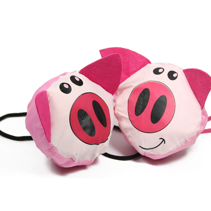 Hot Sale Lovely Colorful Pinky Pig Shape Polyester Folding Shopping Bag - Image 1