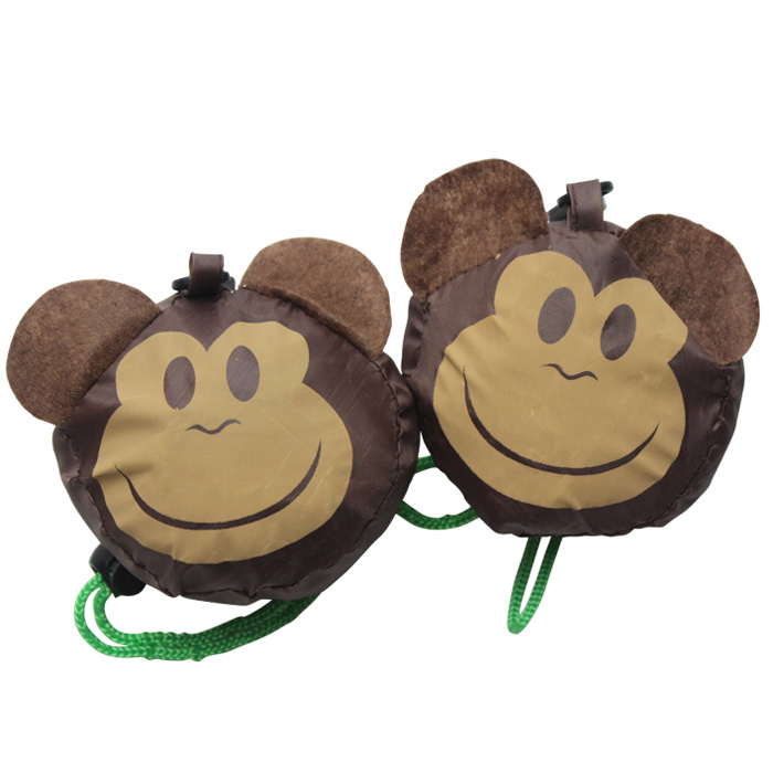 Hot Sale Lovely Colorful Moneky Shape Polyester Folding Shopping Bag - Image 1