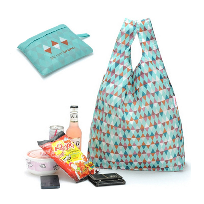 190T Polyester Reusable Foldable Shopping Bag - Image 1
