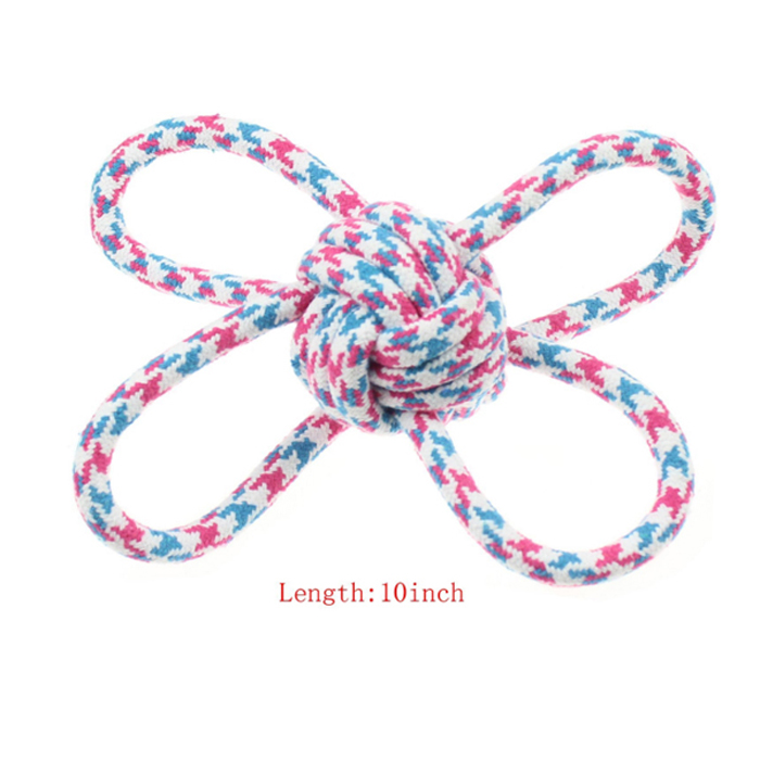 PFactory Supply Personalized Braided Bone Knotted Cotton Handmade Pet Toy - Image 1