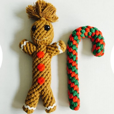 Dog Training Crochet Strong Dog Donut Food Gift Christmas Smart Pet Dog Toy