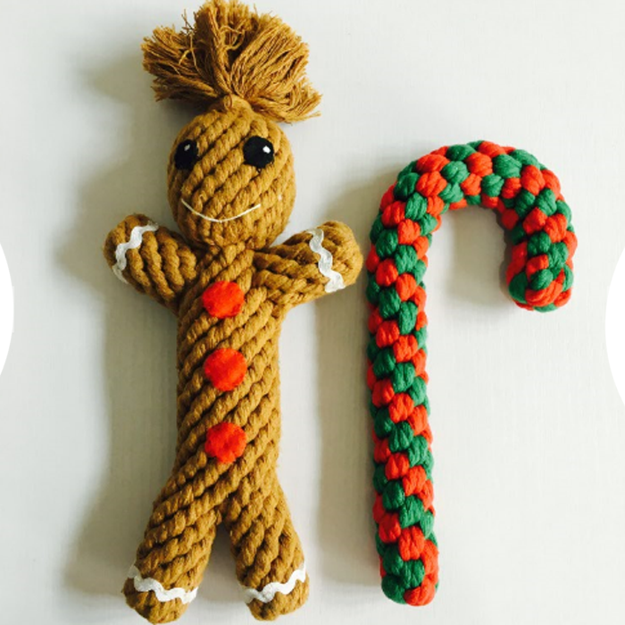 Dog Training Crochet Strong Dog Donut Food Gift Christmas Smart Pet Dog Toy - Image 1