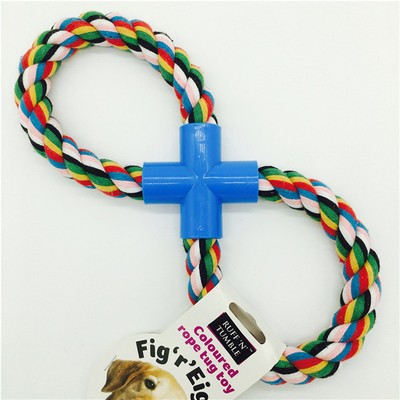 8 inch Shape Crossed Pet Rope Toy Pet Toys Molar Tooth Dog Chew Toy