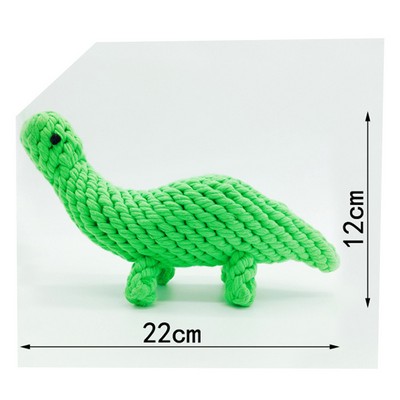 Green Dinosaur Pet Chew Teeth Cleaning Toy Eco 