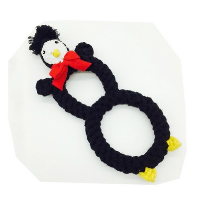 Two Rings Penguin Christmas Pet Toy 