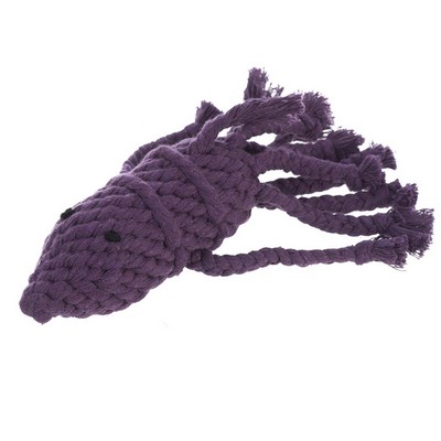 Dark Purple Cuttlefish Dog Rope Toy 