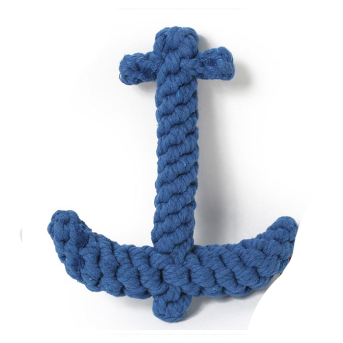 Wholesale Blue Anchor Shaped Dog Pet Toy - Image 1