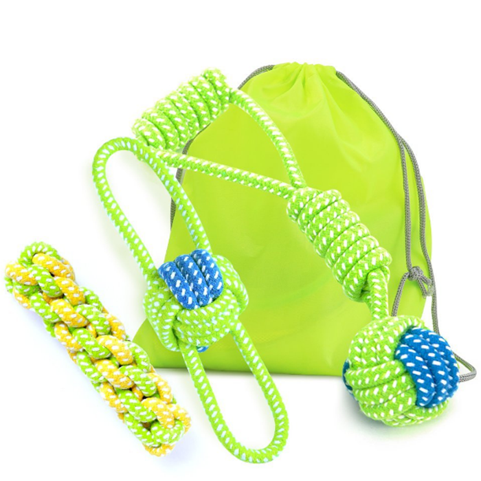 Amazon Hot Seller Pet Toy Squeaky Dog Toy Molar Biting Cotton Rope Chew Toys - Image 1