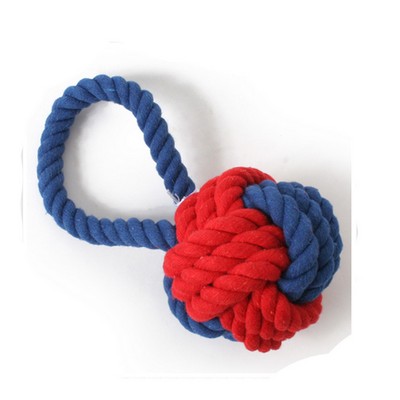 New 2019 Dog Cat Pet China Supplier Monkey Fist Woven Rope Dog Toy